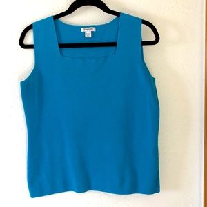 Turquoise knit shell